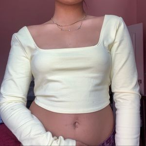 forever 21 yellow crop top